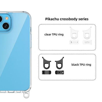 For iPhone 15 Kalebol Minimalist High Transparency Multi Color Lanyard Hole Phone Case(Gold) by Kalebol