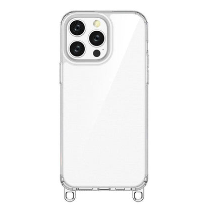 For iPhone 13 Pro Max Kalebol Minimalist High Transparency Multi Color Lanyard Hole Phone Case(Silver) by Kalebol