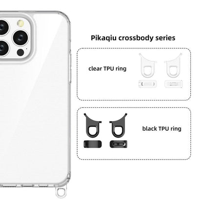 For iPhone 13 Pro Max Kalebol Minimalist High Transparency Multi Color Lanyard Hole Phone Case(Silver) by Kalebol