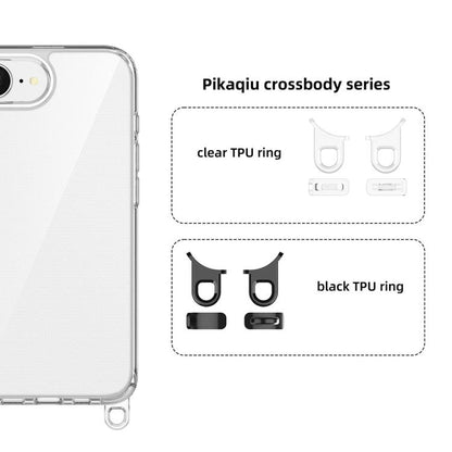 For iPhone 16e Kalebol Minimalist High Transparency Multi Color Lanyard Hole Phone Case(Transparent) by Kalebol