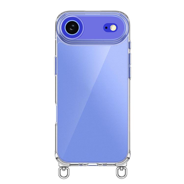 For iPhone Air Kalebol Minimalist High Transparency Multi Color Rotating Lanyard Hole Phone Case(Silver) by Kalebol