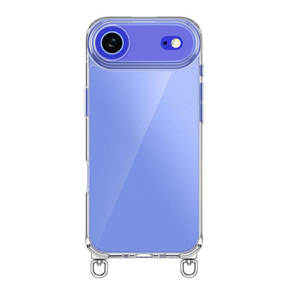 For iPhone Air Kalebol Minimalist High Transparency Multi Color Rotating Lanyard Hole Phone Case(Silver) by Kalebol