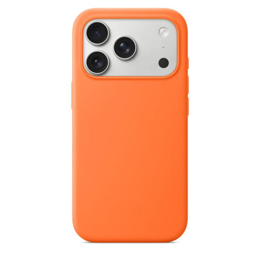 For iPhone 17 Pro Max Crossbody Imitation Nylon Magnetic Liquid Pop-Up Animation Liquid Silicone Phone Case(Orange) by Kalebol
