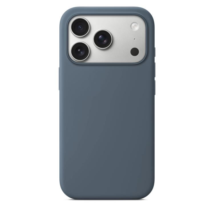 For iPhone 17 Pro Max Crossbody Imitation Nylon Magnetic Liquid Pop-Up Animation Liquid Silicone Phone Case(Anchor Blue) by Kalebol