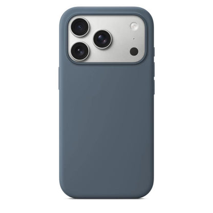 For iPhone 17 Pro Max Crossbody Imitation Nylon Magnetic Liquid Pop-Up Animation Liquid Silicone Phone Case(Anchor Blue) by Kalebol
