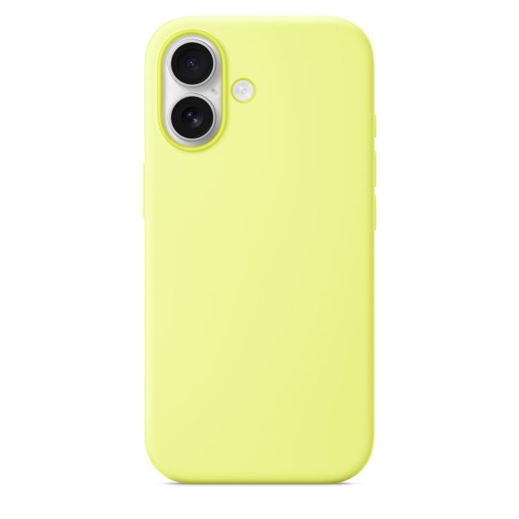 For iPhone 17 Crossbody Imitation Nylon Magnetic Liquid Pop-Up Animation Liquid Silicone Phone Case(Fluorescent Green) by Kalebol