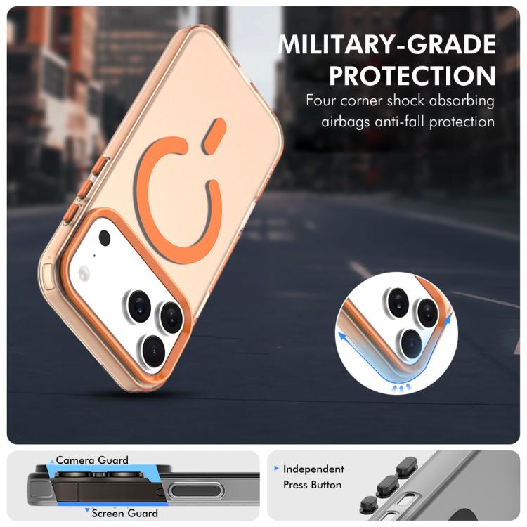 For iPhone 17 Pro Max ENKAY Hat-Prince MagSafe Candy Color Phone Case with Thick Adhesive Glass Film(Blue) by ENKAY