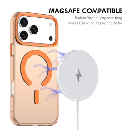 For iPhone 17 Pro ENKAY Hat-Prince MagSafe Candy Color Phone Case with Thick Adhesive Glass Film(Orange) by ENKAY