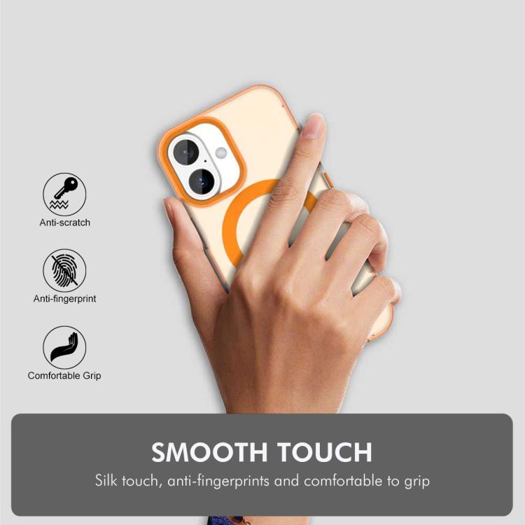 For iPhone 17 ENKAY Hat-Prince MagSafe Candy Color Phone Case with Thick Adhesive Glass Film(Rose Red) by ENKAY