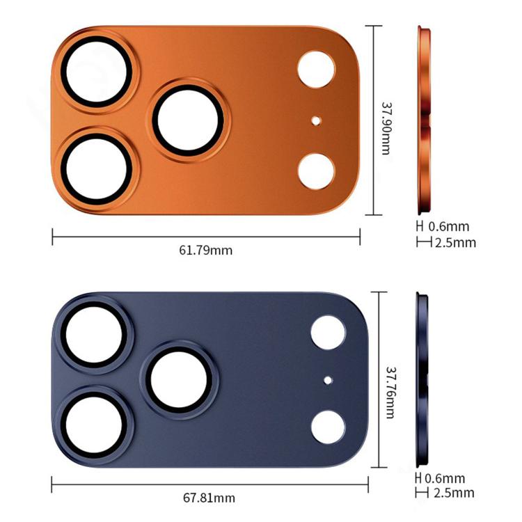 For iPhone 17 Pro Kalebol Armor Full-Coverage Metal Lens Ring Protector Film(Orange) by Kalebol