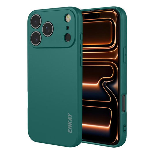 For iPhone 17 Pro Max ENKAY Liquid Silicone Soft Shockproof Phone Case(Dark Green) by ENKAY