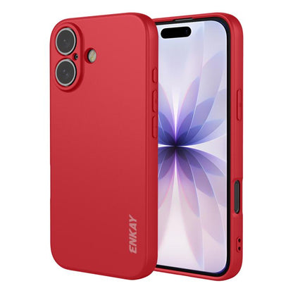 For iPhone 17 ENKAY Liquid Silicone Soft Shockproof Phone Case(Red) by ENKAY