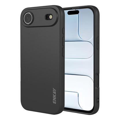 For iPhone Air ENKAY Liquid Silicone Soft Shockproof Phone Case(Black) by ENKAY