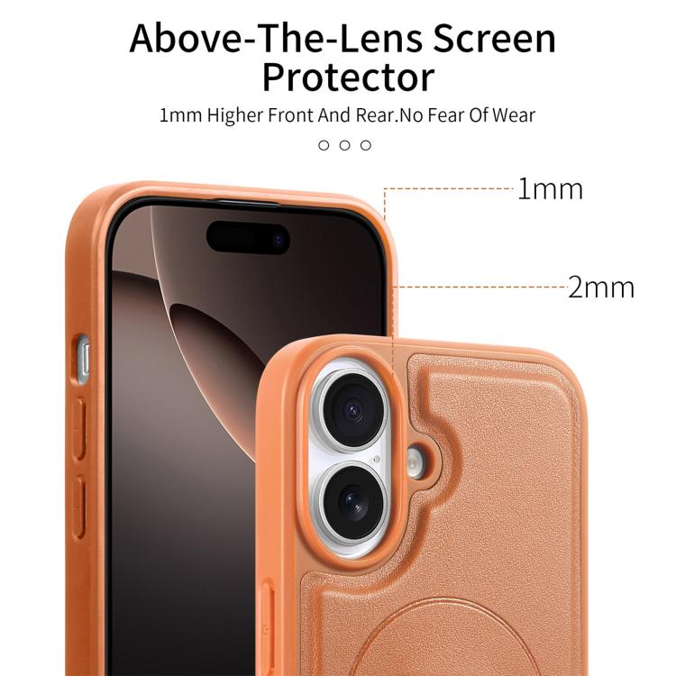 For iPhone 17 CaseNeo Finger Grip Wristband MagSafe Back Phone Case(Brown) by CaseNeo