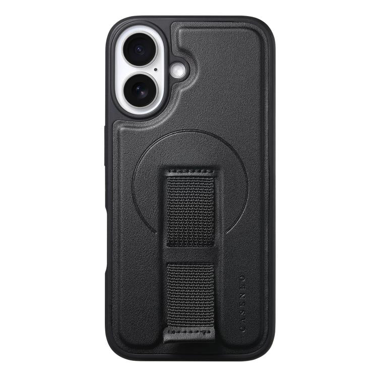 For iPhone 17 CaseNeo Finger Grip Wristband MagSafe Back Phone Case(Black) by CaseNeo