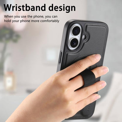 For iPhone 17 CaseNeo Finger Grip Wristband MagSafe Back Phone Case(Black) by CaseNeo