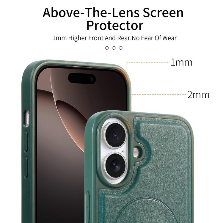 For iPhone 17 CaseNeo Finger Grip Wristband MagSafe Back Phone Case(Green) by CaseNeo