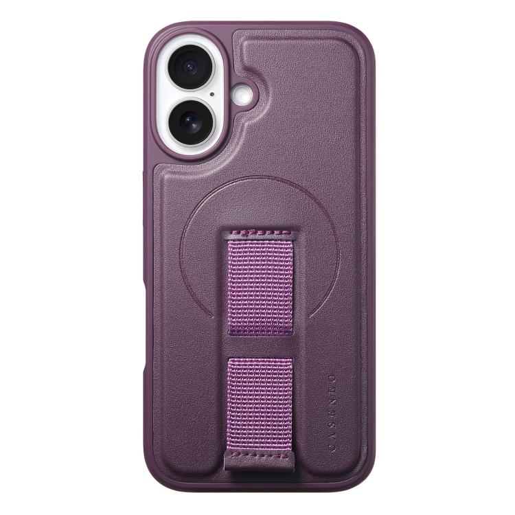 For iPhone 17 CaseNeo Finger Grip Wristband MagSafe Back Phone Case(Purple) by CaseNeo