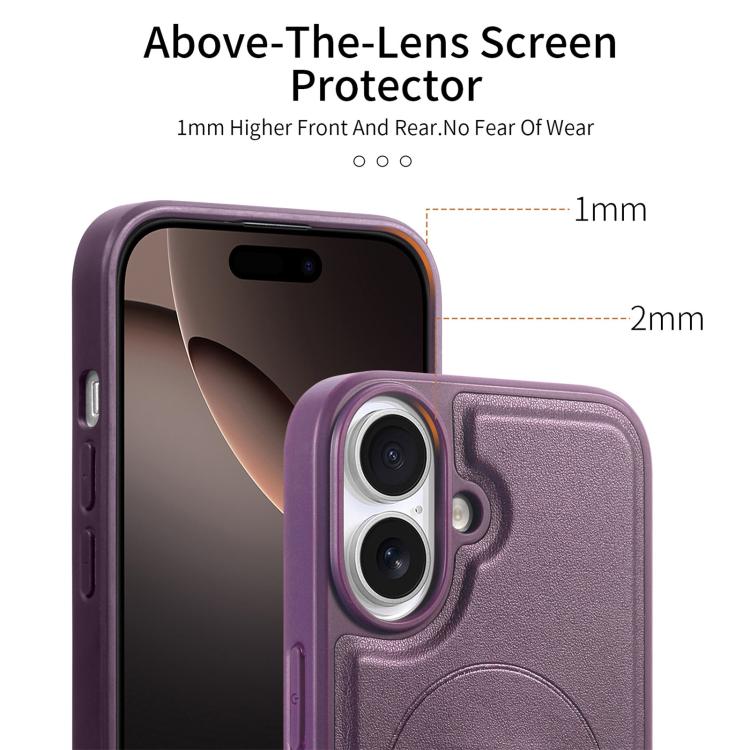 For iPhone 17 CaseNeo Finger Grip Wristband MagSafe Back Phone Case(Purple) by CaseNeo