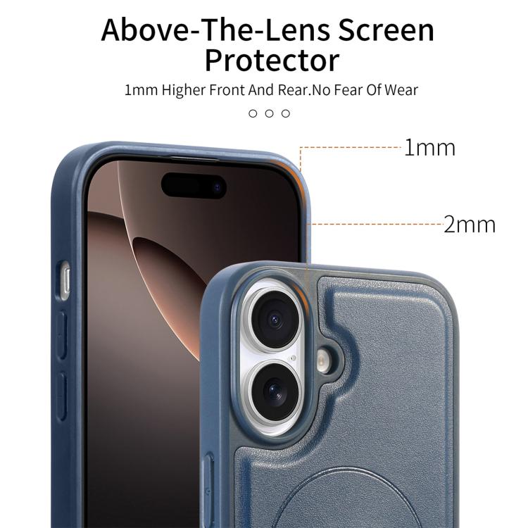 For iPhone 17 CaseNeo Finger Grip Wristband MagSafe Back Phone Case(Blue) by CaseNeo