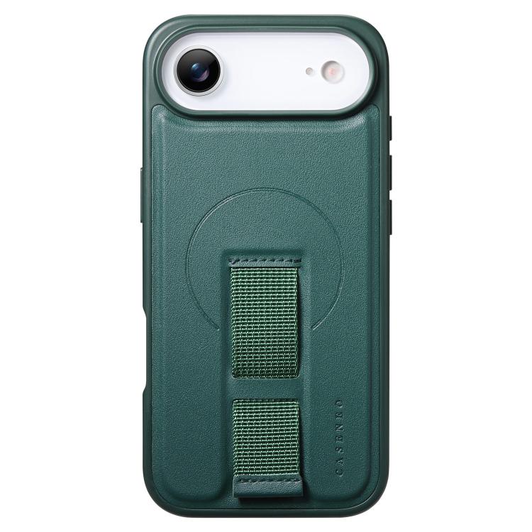For iPhone Air CaseNeo Finger Grip Wristband MagSafe Back Phone Case(Green) by CaseNeo