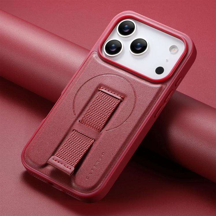 For iPhone 17 Pro CaseNeo Finger Grip Wristband MagSafe Back Phone Case(Red) by CaseNeo
