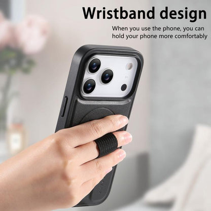 For iPhone 17 Pro Max CaseNeo Finger Grip Wristband MagSafe Back Phone Case(Black) by CaseNeo