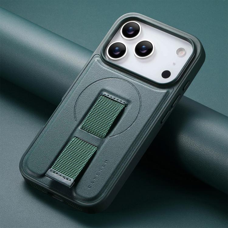 For iPhone 17 Pro Max CaseNeo Finger Grip Wristband MagSafe Back Phone Case(Green) by CaseNeo