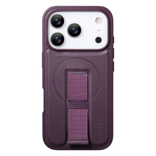For iPhone 17 Pro Max CaseNeo Finger Grip Wristband MagSafe Back Phone Case(Purple) by CaseNeo