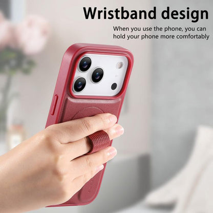 For iPhone 17 Pro Max CaseNeo Finger Grip Wristband MagSafe Back Phone Case(Red) by CaseNeo