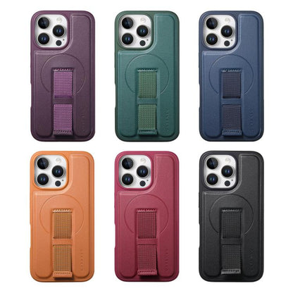 For iPhone 17 CaseNeo Finger Grip Wristband MagSafe Back Phone Case(Red) by CaseNeo