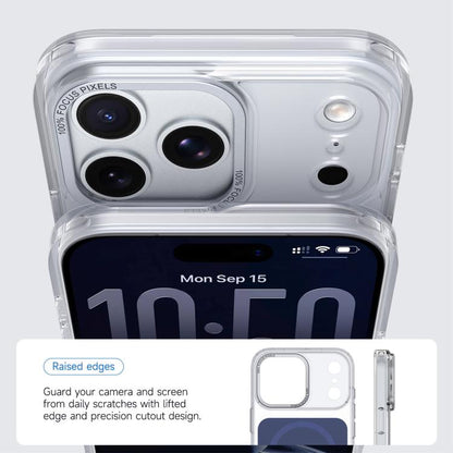 For iPhone 17 Pro Max Kalebol Transparent Magnetic MagSafe Skin Feel Phone Case(Blue) by Kalebol