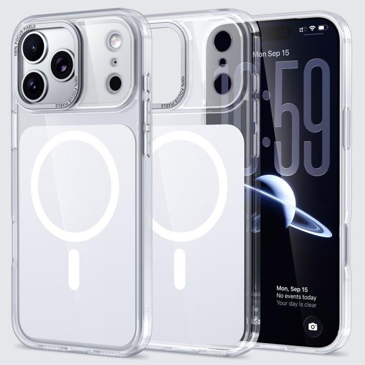 For iPhone 17 Pro Max Kalebol Transparent Magnetic MagSafe Skin Feel Phone Case(White) by Kalebol