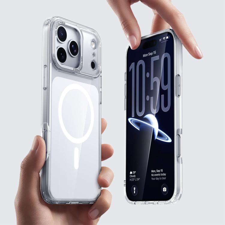 For iPhone 17 Pro Max Kalebol Transparent Magnetic MagSafe Skin Feel Phone Case(White) by Kalebol