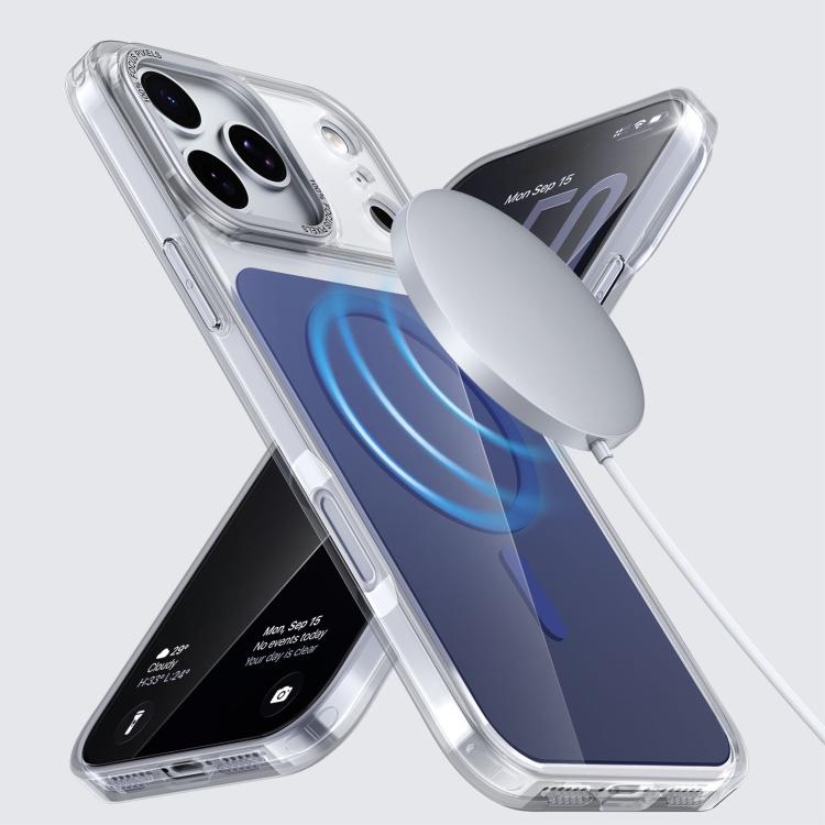 For iPhone 17 Pro Kalebol Transparent Magnetic MagSafe Skin Feel Phone Case(Blue) by Kalebol