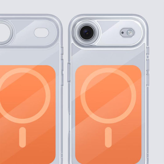 For iPhone Air Kalebol Transparent Magnetic MagSafe Skin Feel Phone Case(Orange) by Kalebol