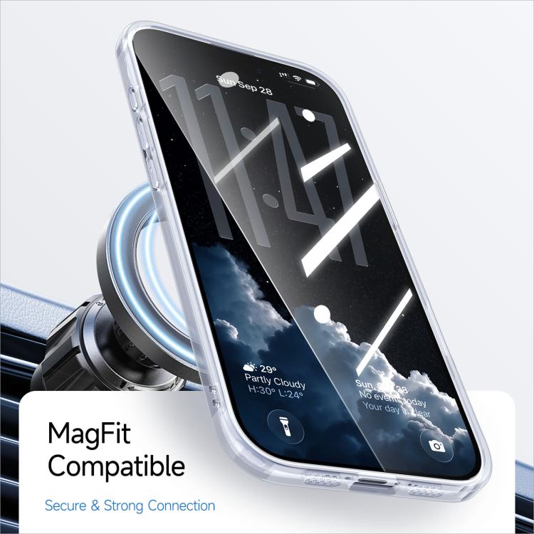 For iPhone Air Kalebol Transparent Magnetic MagSafe Skin Feel Phone Case(Blue) by Kalebol