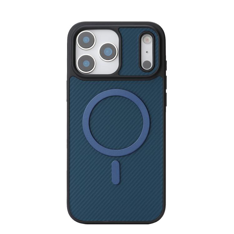 For iPhone 17 Pro Max Kalebol Carbon Fiber MagSafe Phone Case(Blue) by Kalebol