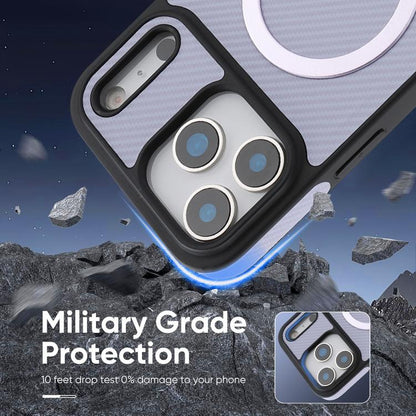 For iPhone 17 Pro Max Kalebol Carbon Fiber MagSafe Phone Case(Purple) by Kalebol