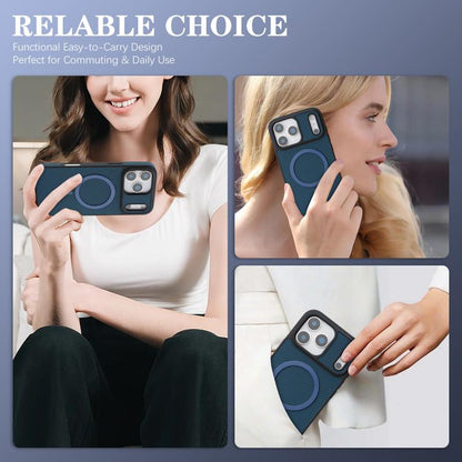 For iPhone 17 Pro Kalebol Carbon Fiber MagSafe Phone Case(Blue) by Kalebol