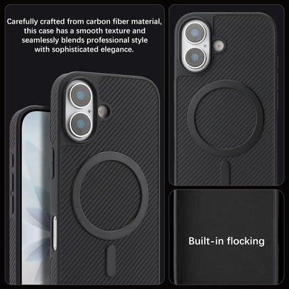 For iPhone 17 Kalebol Carbon Fiber MagSafe Phone Case(Black) by Kalebol