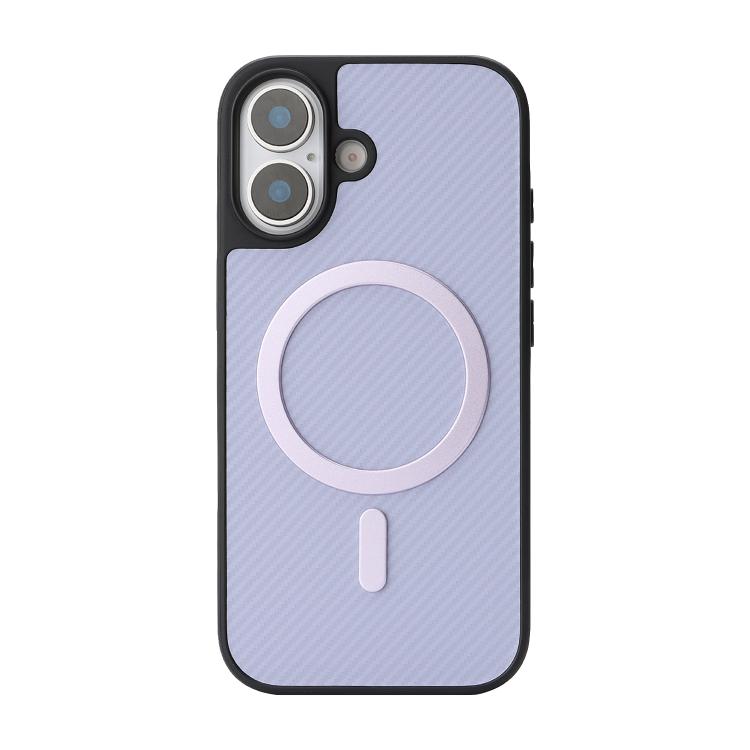 For iPhone 17 Kalebol Carbon Fiber MagSafe Phone Case(Purple) by Kalebol
