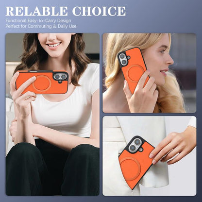 For iPhone 17 Kalebol Carbon Fiber MagSafe Phone Case(Orange) by Kalebol