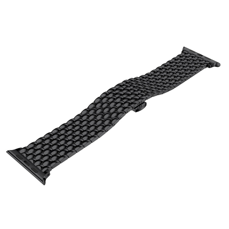 Dragon Grain Solid Stainless Steel Wrist Strap Watch Band for Apple Watch Series 3 & 2 & 1 42mm(Black) by bashfashion