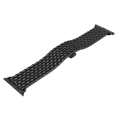 Dragon Grain Solid Stainless Steel Wrist Strap Watch Band for Apple Watch Series 3 & 2 & 1 42mm(Black) by bashfashion