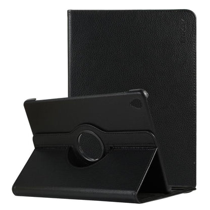 ENKAY 360 Degree Rotation Lichi Texture Leather Case with Holder for HUAWEI MediaPad M6 10.8 2019(Black) by ENKAY