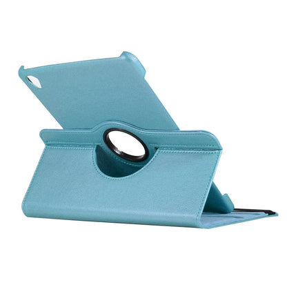 ENKAY 360 Degree Rotation Lichi Texture Leather Case with Holder for HUAWEI MediaPad M6 10.8 2019(Light Blue) by ENKAY