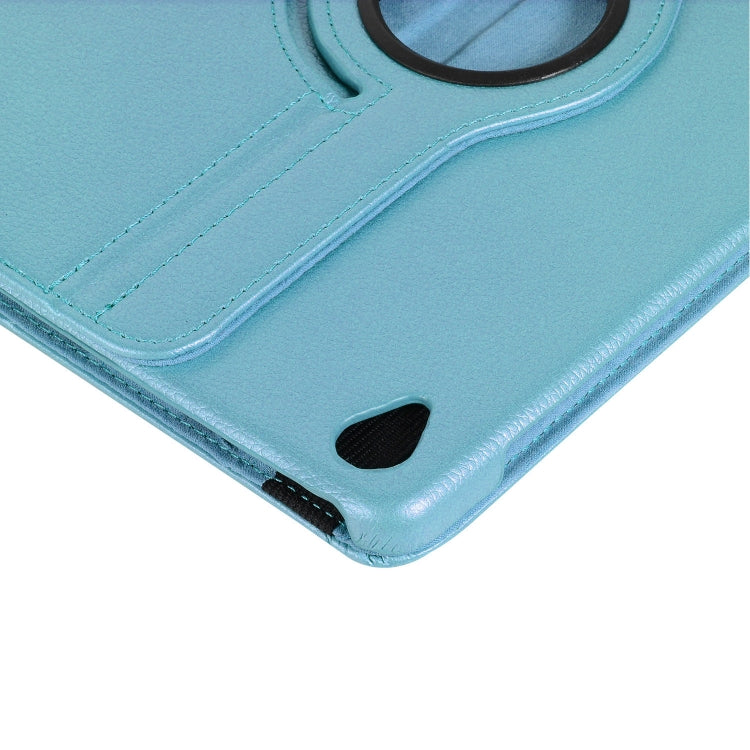 ENKAY 360 Degree Rotation Lichi Texture Leather Case with Holder for HUAWEI MediaPad M6 10.8 2019(Light Blue) by ENKAY
