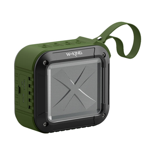 W-KING S7 Mini Wireless Waterproof Loudspeaker With TF/FM/AUX/NFC Bluetooth Bike Speaker(Army Green) by W-KING
