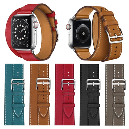 For Apple Watch 3 / 2 / 1 Generation 38mm Universal Leather Double-loop Watch Band(gray) by bashfashion